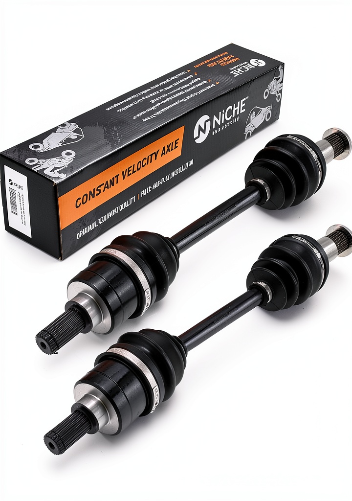 Rear CV axle installed on a Yamaha Grizzly ATV
