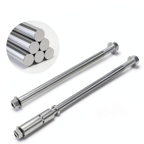 CT100U Mini Bike Axle FUWTLP Polished Steel-3