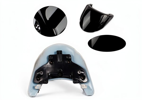 PSLER Motorcycle Rear Seat Cowl Black ABS Plastic Modern Fit CO0028BA-3